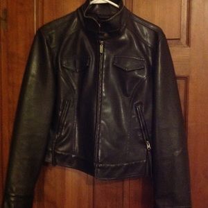 Faux leather jacket